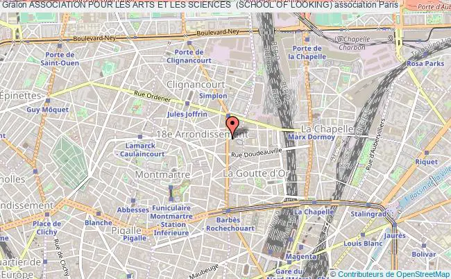 plan association Association Pour Les Arts Et Les Sciences  (school Of Looking) Paris
