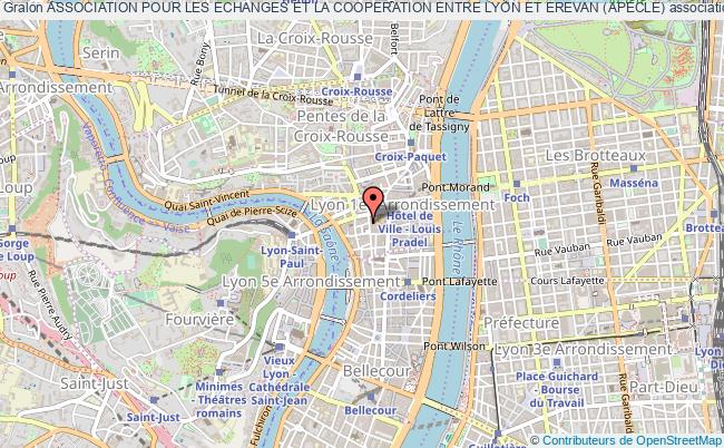 plan association Association Pour Les Echanges Et La Cooperation Entre Lyon Et Erevan (apecle) Lyon 1er Arrondissement