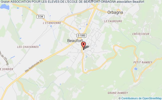 plan association Association Pour Les Eleves De L'ecole De Beaufort-orbagna Beaufort