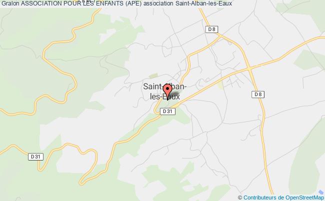 plan association Association Pour Les Enfants (ape) Saint-Alban-les-Eaux