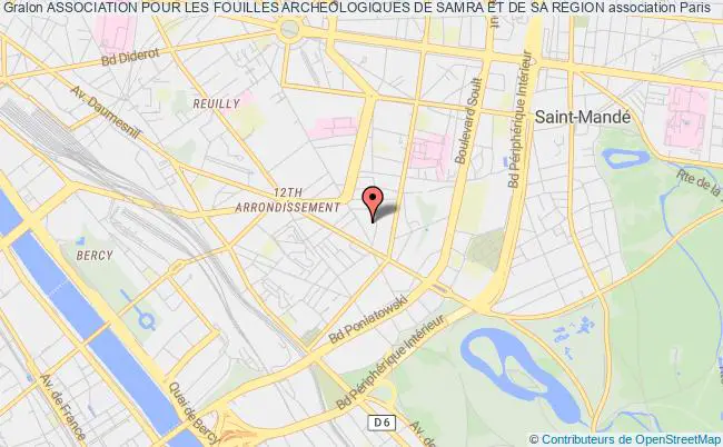plan association Association Pour Les Fouilles Archeologiques De Samra Et De Sa Region Paris 12e