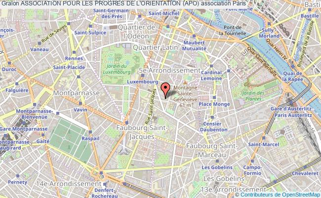 plan association Association Pour Les Progres De L'orientation (apo) Paris