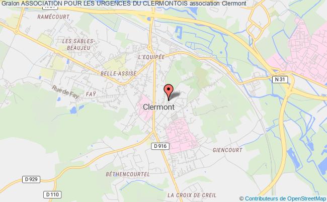 plan association Association Pour Les Urgences Du Clermontois Clermont