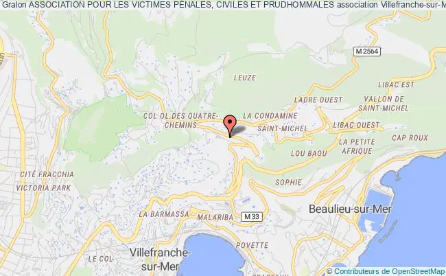 plan association Association Pour Les Victimes PÉnales, Civiles Et Prudhommales Villefranche-sur-Mer