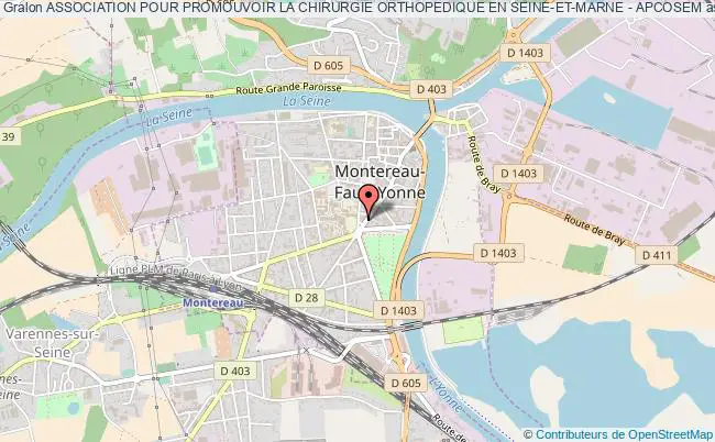 plan association Association Pour Promouvoir La Chirurgie Orthopedique En Seine-et-marne - Apcosem Montereau-Fault-Yonne