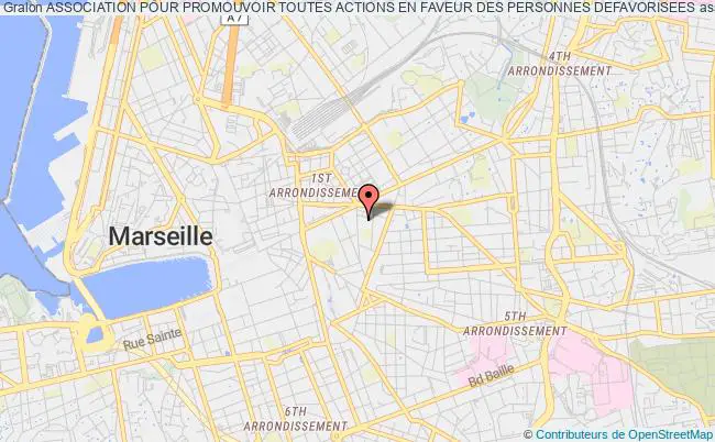 plan association Association Pour Promouvoir Toutes Actions En Faveur Des Personnes Defavorisees Marseille