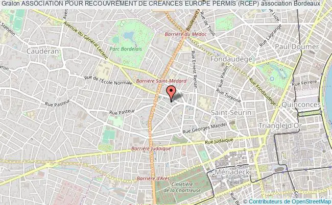 plan association Association Pour Recouvrement De Creances Europe Permis (rcep) Bordeaux