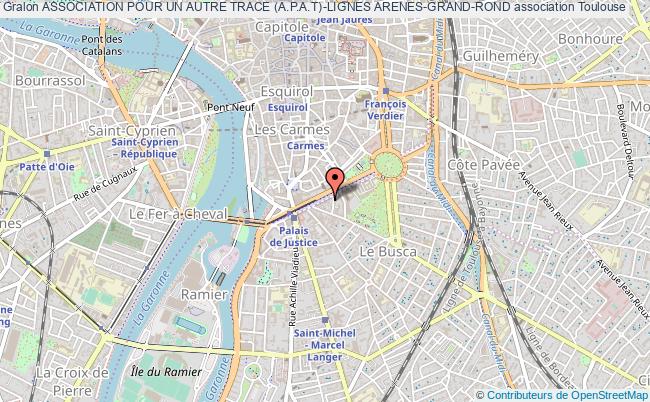 plan association Association Pour Un Autre Trace (a.p.a.t)-lignes Arenes-grand-rond Toulouse