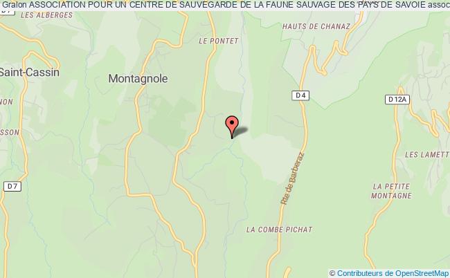 plan association Association Pour Un Centre De Sauvegarde De La Faune Sauvage Des Pays De Savoie Montagnole