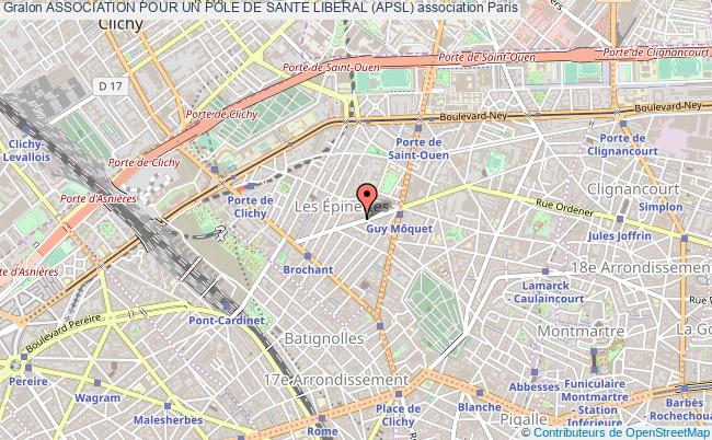 plan association Association Pour Un Pole De Sante Liberal (apsl) Paris 17e