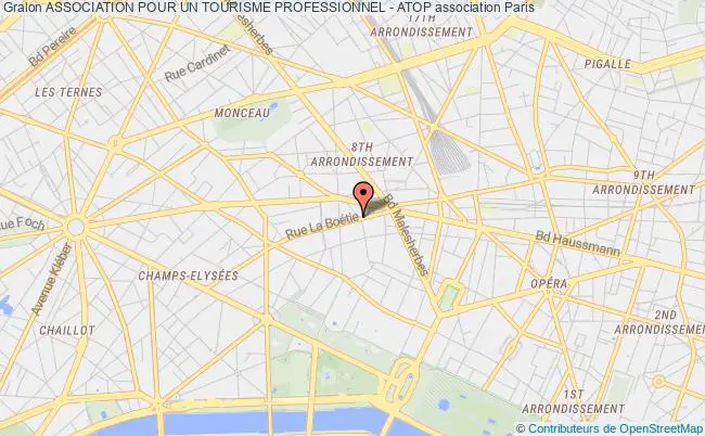 plan association Association Pour Un Tourisme Professionnel - Atop Paris 8e