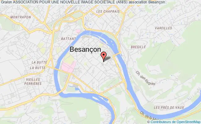plan association Association Pour Une Nouvelle Image SociÉtale (anis) Besançon