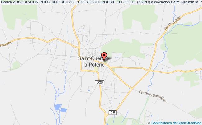 plan association Association Pour Une Recyclerie-ressourcerie En Uzege (arru) Saint-Quentin-la-Poterie