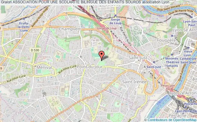 plan association Association Pour Une Scolarite Bilingue Des Enfants Sourds Lyon 5e Arrondissement