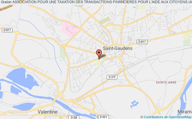 plan association Association Pour Une Taxation Des Transactions Financieres Pour L'aide Aux Citoyens (attac Comminges) Saint-Gaudens