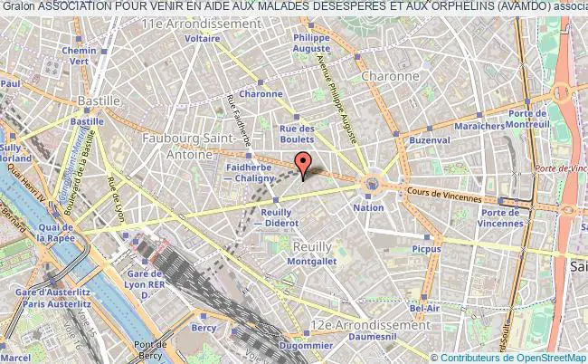 plan association Association Pour Venir En Aide Aux Malades Desesperes Et Aux Orphelins (avamdo) Paris