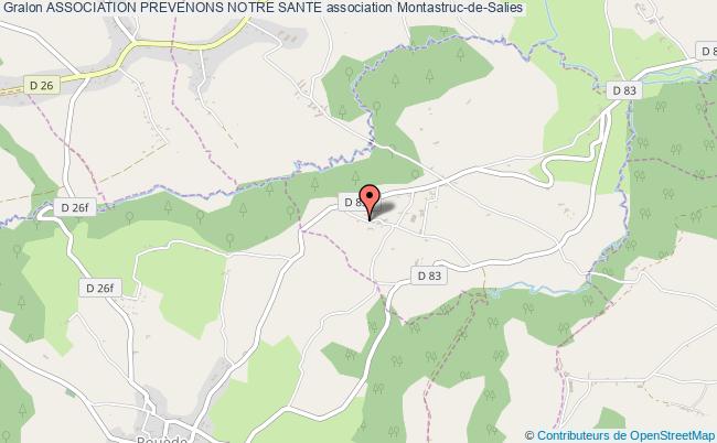 plan association Association Prevenons Notre Sante Montastruc-de-Salies