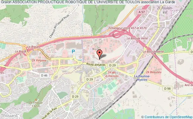 plan association Association Productique Robotique De L'universite De Toulon La    Garde