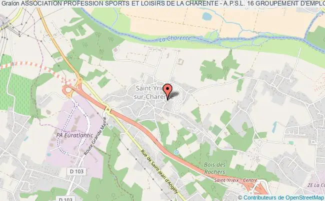 plan association Association Profession Sports Et Loisirs De La Charente - A.p.s.l. 16 Groupement D'employeurs Saint-Yrieix-sur-Charente