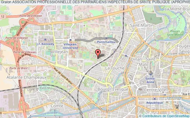 plan association Association Professionnelle Des Pharmaciens Inspecteurs De Sante Publique (aprophisp) Rennes cedex