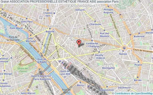 plan association Association Professionnelle EsthÉtique France Asie Paris 12e