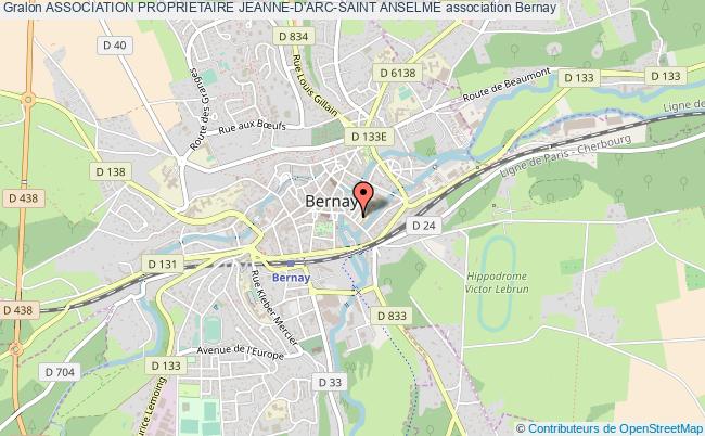plan association Association Proprietaire Jeanne-d'arc-saint Anselme Bernay