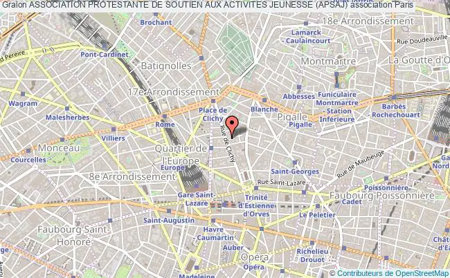 plan association Association Protestante De Soutien Aux Activites Jeunesse (apsaj) Paris