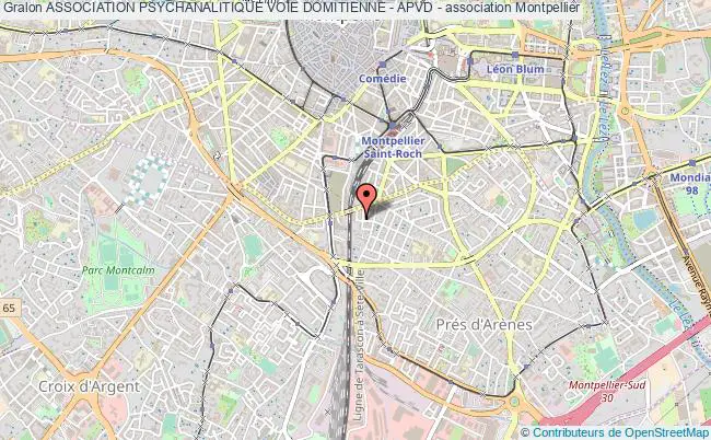 plan association Association Psychanalitique Voie Domitienne - Apvd - Montpellier