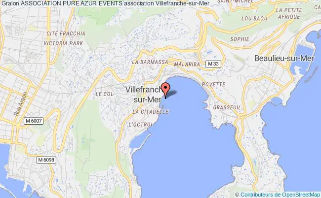 plan association Association Pure Azur Events Villefranche-sur-Mer