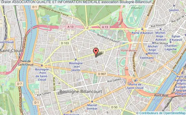 plan association Association Qualite Et Information Medicale Boulogne-Billancourt
