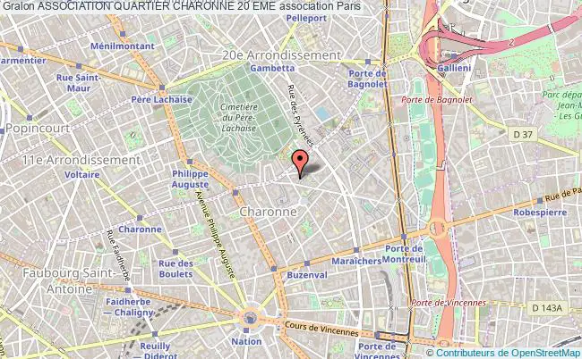 plan association Association Quartier Charonne 20 Eme Paris