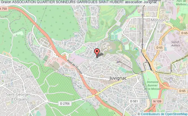 plan association Association Quartier Sonneurs Garrigues Saint Hubert Juvignac