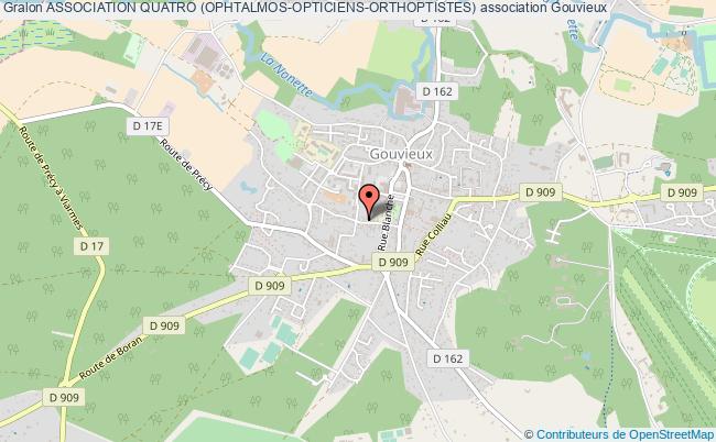 plan association Association Quatro (ophtalmos-opticiens-orthoptistes) Gouvieux