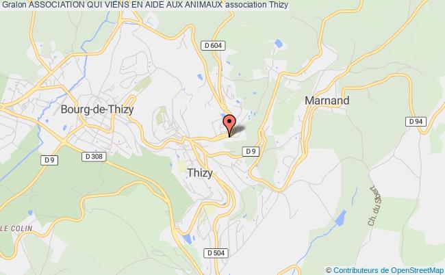plan association Association Qui Viens En Aide Aux Animaux Thizy-les-Bourgs