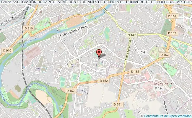 plan association Association Recapitulative Des Etudiants De Chinois De L'universite De Poitiers - Arecup Poitiers