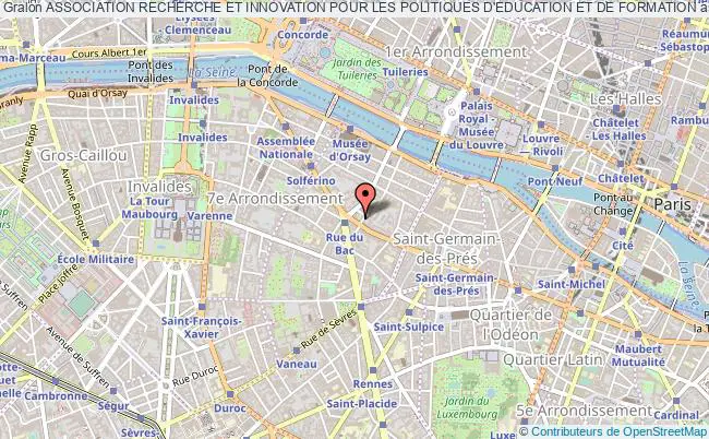 plan association Association Recherche Et Innovation Pour Les Politiques D'education Et De Formation Paris