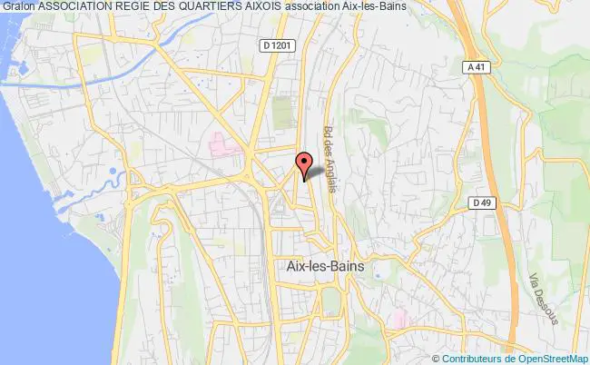 plan association Association Regie Des Quartiers Aixois Aix-les-Bains