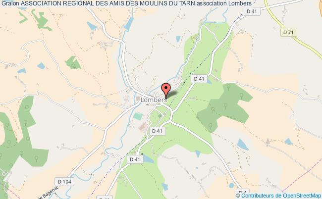 plan association Association Regional Des Amis Des Moulins Du Tarn Lombers