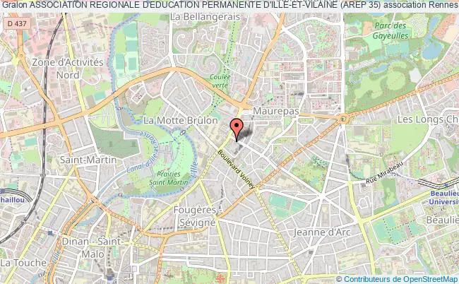 plan association Association Regionale D'education Permanente D'ille-et-vilaine (arep 35) Rennes