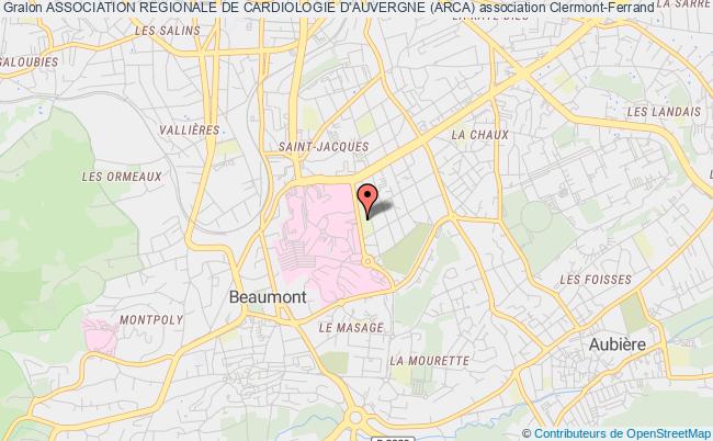 plan association Association Regionale De Cardiologie D'auvergne (arca) Clermont-Ferrand