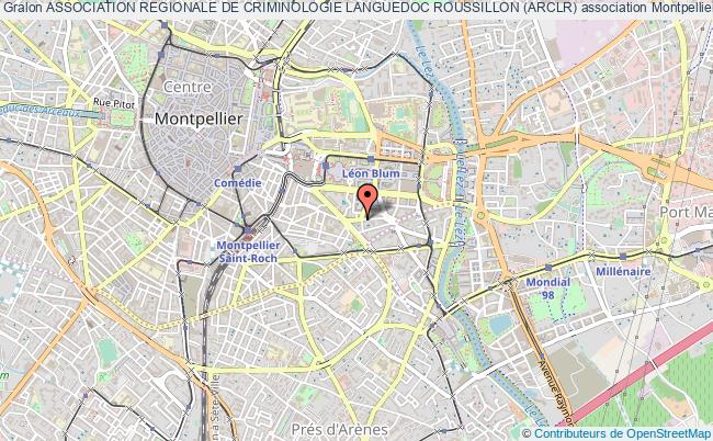 plan association Association Regionale De Criminologie Languedoc Roussillon (arclr) Montpellier