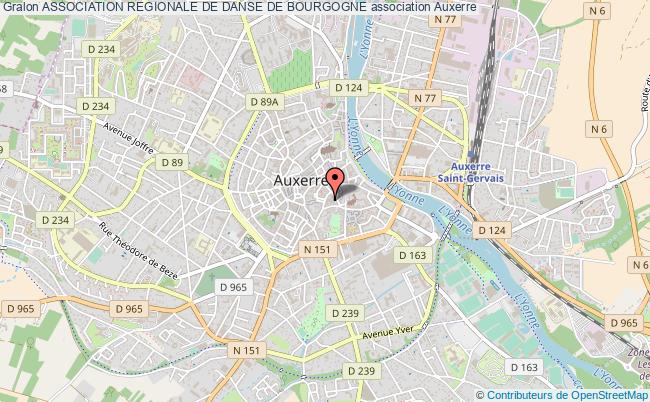 plan association Association Regionale De Danse De Bourgogne Auxerre