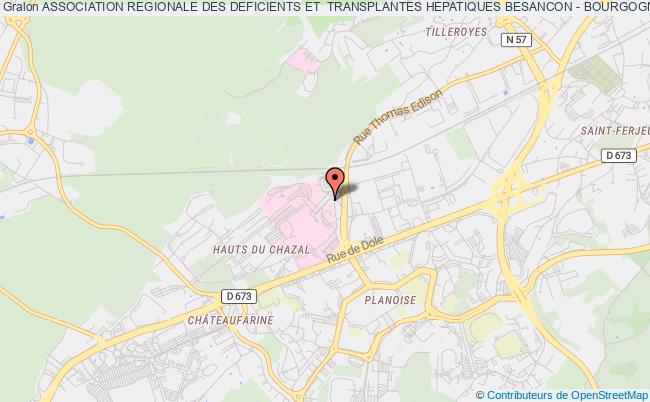 plan association Association Regionale Des Deficients Et  Transplantes Hepatiques Besancon - Bourgogne - Franche-comte Besançon