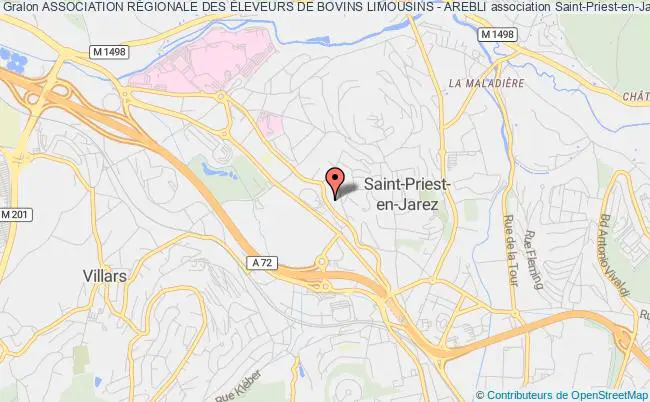 plan association Association RÉgionale Des Éleveurs De Bovins Limousins - Arebli Saint-Priest-en-Jarez cedex