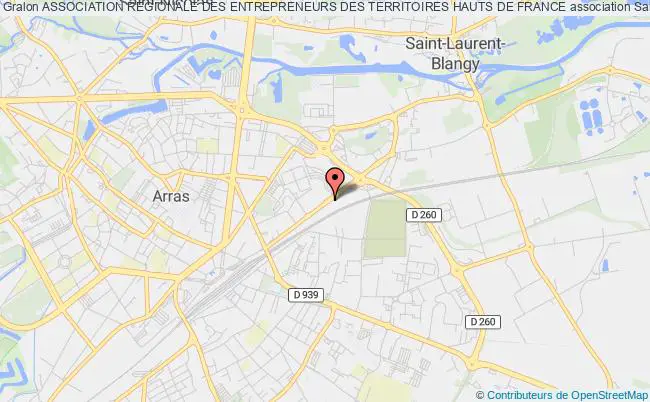 plan association Association Regionale Des Entrepreneurs Des Territoires Hauts De France Saint-Laurent-Blangy cedex