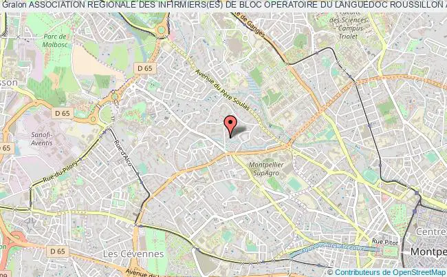 plan association Association Regionale Des Infirmiers(es) De Bloc Operatoire Du Languedoc Roussillon A R I B O L R Montpellier