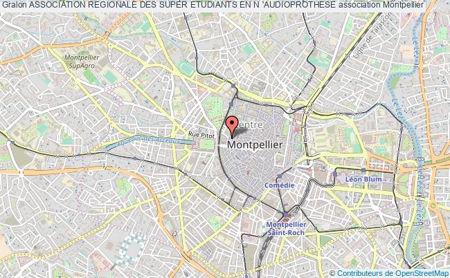 plan association Association Regionale Des Super Etudiants En N 'audioprothese Montpellier
