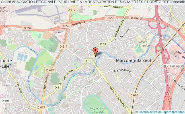 plan association Association Regionale Pour L'aide A La Restauration Des Chapelles Et Oratoires Marcq-en-Baroeul