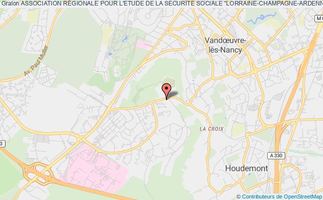 plan association Association Regionale Pour L'etude De La Securite Sociale "lorraine-champagne-ardenne" Vandoeuvre-lès-Nancy