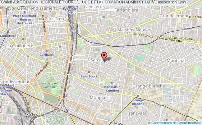 plan association Association Regionale Pour L'etude Et La Formation Administrative Lyon